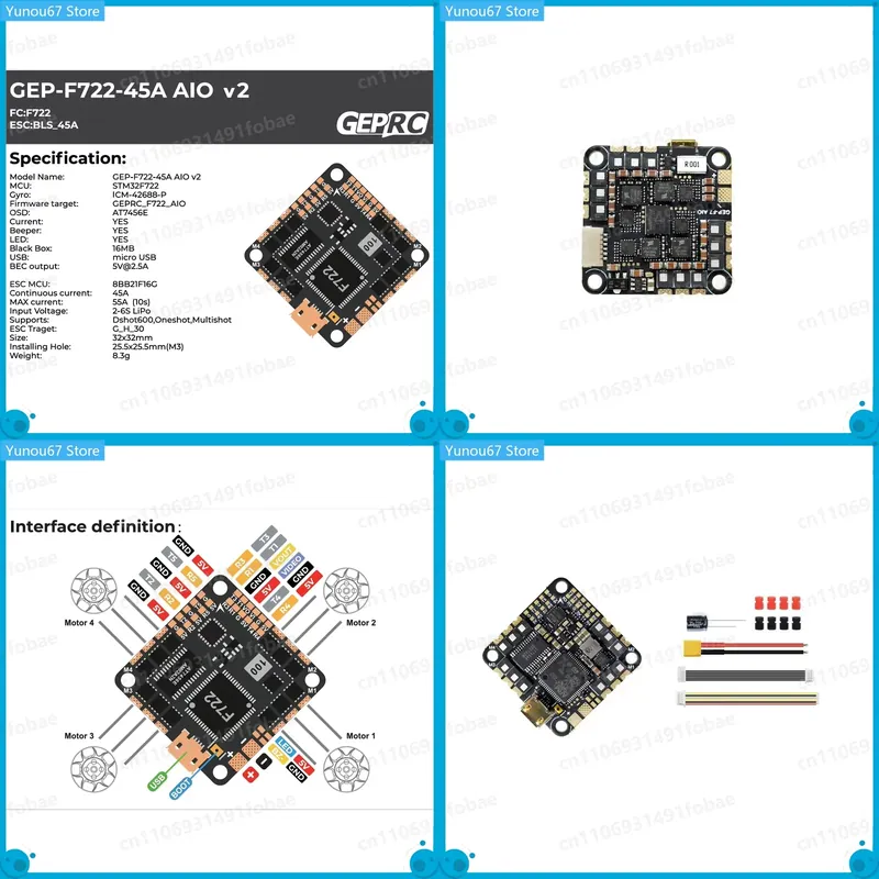 For GEPRC GEP-F722-45A AIO V2  - Drone Racing Flight Controller review and price