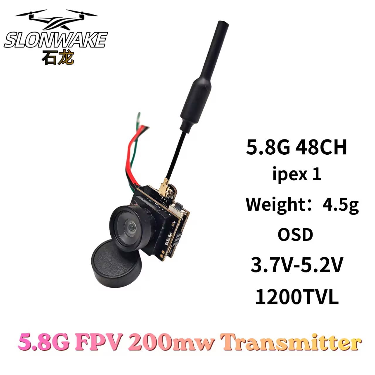 SLONWAKE 5.8G Analog VTX Trans - Drone Racing Frame review and price